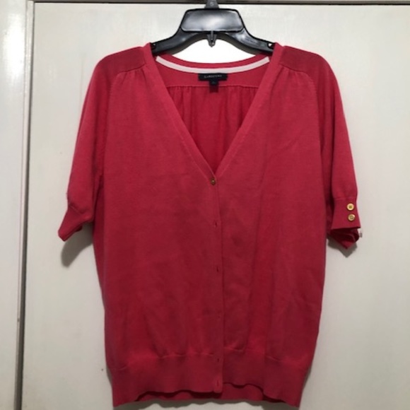 Lands' End Sweaters - Lands' End Womens Short Sleeve Sweater Cardigan